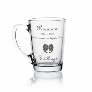 Glastasse *Zwilinge*