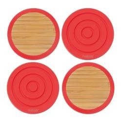 Glasuntersetzer Tip-Top rot