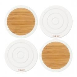 Glasuntersetzer Tip-Top weiss