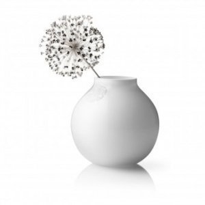 Glasvase Ball weiß