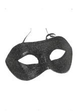 Glitter-Augenmaske schwarz