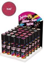 Glitter Haarspray rot