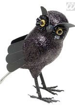 Glitter Halloween Eule Schwarz