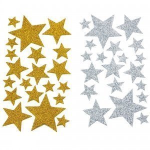 Glitter-Sterne "Gold und Silber"