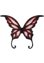 Glitzer Schmetterlingsflügel, schwarz-ro