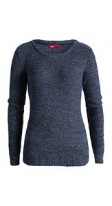 Glitzernder Melange-Pulli