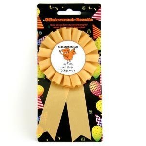 Glückwunsch-Rosette *Alte Schachtel*