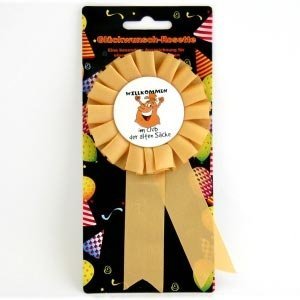 Glückwunsch-Rosette *Alter Sack*