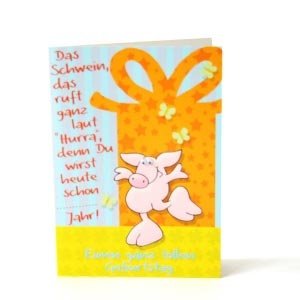 Glückwunschkarte zu jedem Geburtstag