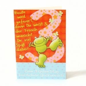 Glückwunschkarte zum 3. Geburtstag