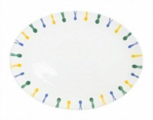 Gmundner Keramik Buntgeflammt Platte ova