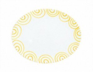 Gmundner Keramik Gelbgeflammt Platte ova