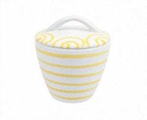 Gmundner Keramik Gelbgeflammt Zuckerdose