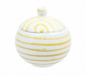 Gmundner Keramik Gelbgeflammt Zuckerdose