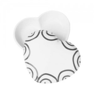 Gmundner Keramik Graugeflammt Herzdose 1