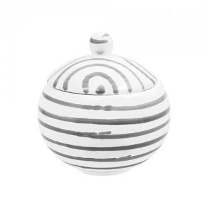 Gmundner Keramik Graugeflammt Zuckerdose