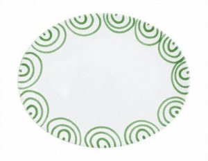 Gmundner Keramik Grüngeflammt Platte ova