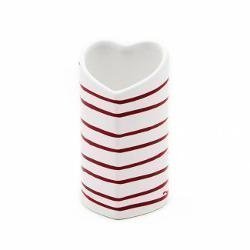 Gmundner Keramik Rotgeflammt Herzvase Va