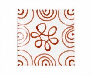 Gmundner Keramik Rotgeflammt Platte quad