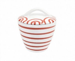 Gmundner Keramik Rotgeflammt Zuckerdose 