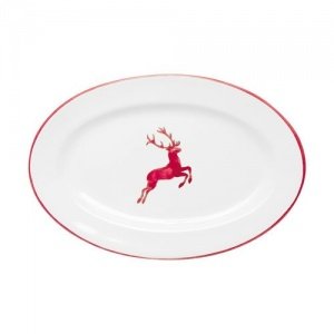 Gmundner Keramik Rubinroter Hirsch Platt
