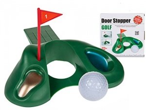 GOLF OFFICE PUTTING SET und TÜRSTOPPER , perfekt fürs Büro , besteht aus Golfball und Ziel mit kl