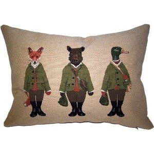 Gobelin-Kissen "Hunting Friends Boar"