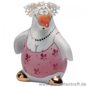 Goebel Adam & Ziege Streuer Pinguin Brau