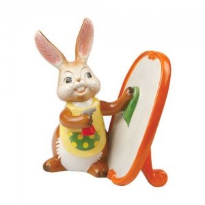 Goebel Frühjahrsputz Häschen beim Spiege