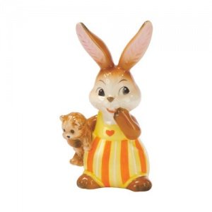Goebel Hasenfamilie Hasenbaby mit Teddy 