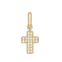 Gold Cross Charm, vergoldet