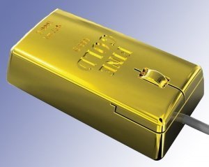 Goldbarren USB-Maus
