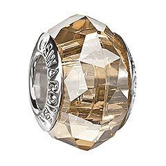 Golden Faceted Bead, L