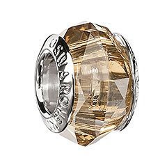 Golden Faceted Bead, S