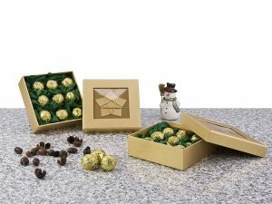 Goldene Trüffel-Schachtel