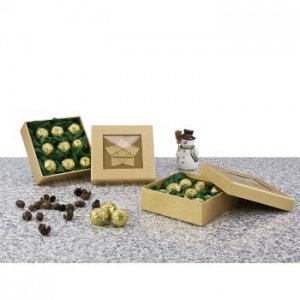 Goldene Trüffel-Schachtel