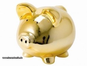 Goldenes Sparschwein XXL