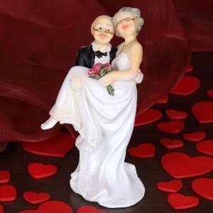 Goldhochzeitspaar (12cm), Braut rechts u