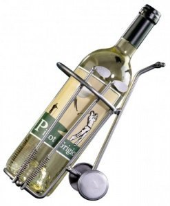 Golfcaddy als Weinflaschenhalter