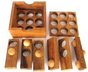 Golf Puzzle Geduldspiel aus Holz