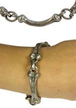 Gothic Armband Knochen silber