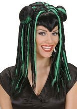 Gothic Cosplay-Perücke Dreads schwarz-gr