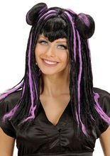 Gothic Cosplay-Perücke Dreads schwarz-li