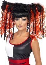 Gothic Emo Hochsteckfrisur Perücke schwa