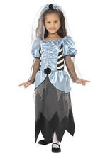 Gothic Geister Braut Kinder-Kostüm grau