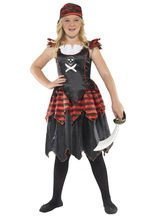 Gothic Geister Piratin Kinder-Kostüm sch
