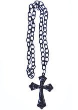 Gothic Kreuz Halskette schwarz
