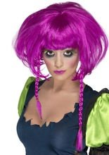 Gothic Manga Anime Perücke Zöpfe lila