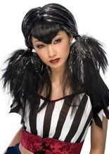Gothic-Perücke mit Zöpfen Manga schwarz-