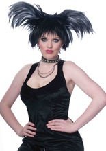 Gothic Punk Perücke schwarz-grau